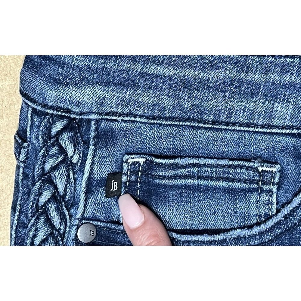 Judy Blue Women Size 15/32 Jeans Relaxed Fit Braided Detail Blue Stretch - Picture 16 of 16